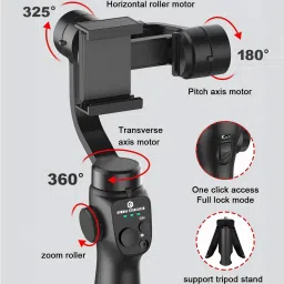 Omex F10 3-Axis Handheld Gimbal Stabilizer Tripod for Smartphone Anti Shake 3 Axis Gimbal for Mobile image 2