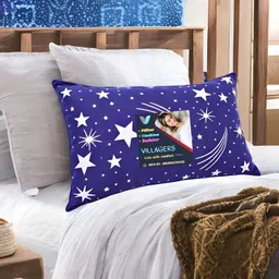 villagers Premium Polyester Fibre Abstract Sleeping Pillow Pack of 1-picture-7