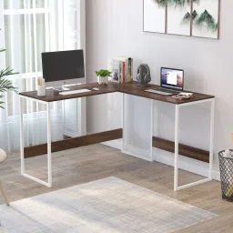 Corbyn L-Shape Study and Computer Laptop Table for Home or Office, WFH Desk Engineered Wood Multipurpose Table-15