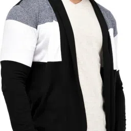 Men Asymmetric Full Sleeve Multicolor Shrug-image-52