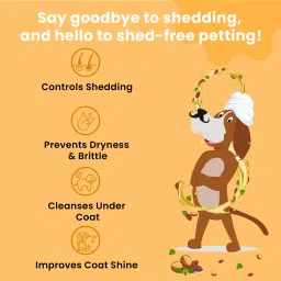 petterati Shed Control Dog Shampoo for All Breeds | Controls Excessive Shedding | Conditioning | Jojoba Oil, Nettle Extract, Shea Butter Dog Shampoo image 2
