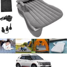 Silver Inflatable Car Travel Bed/Two Pillows/Pump For Venue N Line Hyundai 2023 Multifunctional Car Inflatable Bed Mattress For(Car Travel,Camping,Swimming) Car Inflatable Bed-image-45