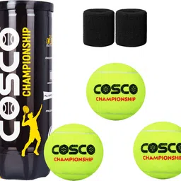 cosco Championship Lawn Tennis Ball ITF (Wrist Band) Tennis Ball-picture-4