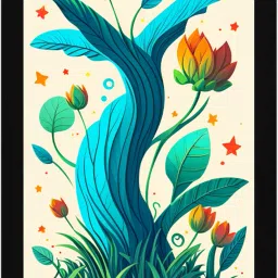 Whimsical Bloom Digital Reprint 20 inch x 14 inch Painting-image-77