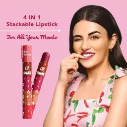 Get Matte Lipstick 4-In-1 Bullet Lipstick Lip Tower (Multicolour)-20