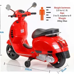 toyify Vespa small size Scooter Battery Operated Ride On image 3