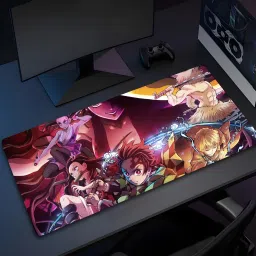 Eshaaver Laptop/Desktop Mat Demon slayer Animie Hashibira Print Anti-Fray Cloth -HQDS022 Non Slip Base Mousepad-image-16