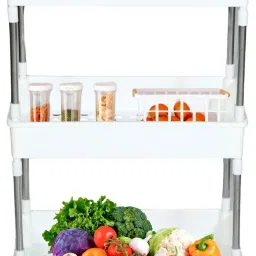 3 Tier Steel Fruit Bowl Countertop Fruit Basket for Dining Table Vegetable Rack Stainless Steel, Plastic Fruit & Vegetable Basket-image-41