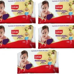 Moisturising Wipes With Jojoba Oil, 72 Pcs Pack, Combo of 5-image-5