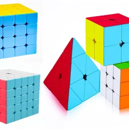 Speed Cube Combo Set of 2x2 3x3 4x4 5x5 Pyraminx Triangle Magic Puzzle�Game Toy-2