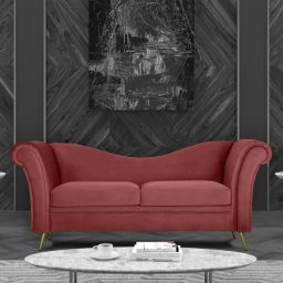 woodsworth from pepperfry Regal Velvet 2 Seater Sofa in Wine Red Colour-picture-18