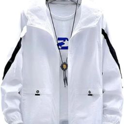 Men Colorblock Biker/Riding Jacket-image-87