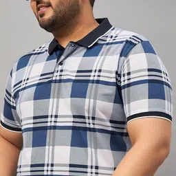 austivo Men Checkered Polo Neck Cotton Blend Multicolor T-Shirt-picture-8