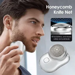 AARADHYAM Mini Portable Electric Shaver for Men, USB Rechargeable Mini Travel Shaver For Men-image-5