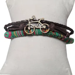 Brown Braided Cycle Design Men & Women Wrist Band (Brown, Pack of 1) Men Wrist Band-image-19