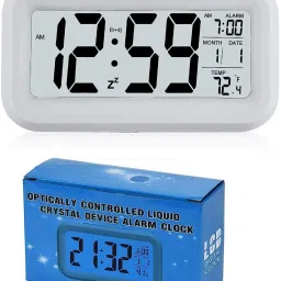 Digital White Clock-23