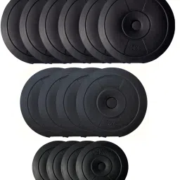 50 kg PVC 50KG Weight Plates (5KG x 6 Plates, 3KG x 4 Plates, 2KG x 4 Plates - 50KG) Home Gym Combo-image-23