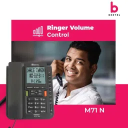 beetel M71N Sleek Caller ID Phone with 16-Digit LCD Display Corded Landline Phone image 4