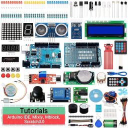 Scratch Starter Kit,Super Base Sensor Modules Kit Based on Arduino UNO R3 ATmega328P with 30 Lessons Compatible with Arduino IDE Mixly Mblock Graphical Programming Educational Electronic Hobby Kit-image-24