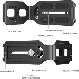 HASTHIP Bracket for Camera, 1/4 Vertical Horizontal Video Shooting DSLR L Bracket for Camera, Video Shooting Switch,Bracket for Camera Custom Flash Bracket image 2