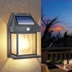 FEXMY Bulb LED Solar Outdoor Garden Wall Light with Sensor Wireless Solar Wall lamp Smart Bulb-image-27