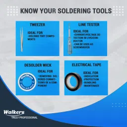 walkers Electronic 12in1 Mobile Repairing Soldering and Desoldering Equipment Tool Machine Combo Kit Set with Flux Paste and Wire 25 W Simple image 3
