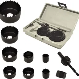 10-Piece Hole Saw Kit 10-Piece Hole Saw Kit for Wood - Durable Carbon Steel Power Drill Hole Cutter With High Precision Cutting Teeth - Woodworking HCS Hole Saw Kit For Wood, PVC, Plastic,-27