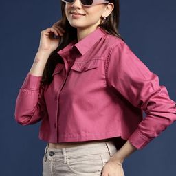 mast & harbour Women Regular Fit Solid Casual Shirt-picture-49