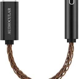 AUDIOCULAR Brown D07 Slim CX31993 Type C to 3.5mm Portable DAC, Connector Phone Converter-7