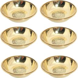 Brass Dessert Bowl Hand Made Medium Floral Bowls for Dinnerware,Serveware, Sweet Dish Serving Bowl-image-71
