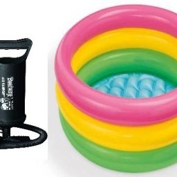 (USA*BOLD-35) BEST SELLER,PEOPLE CHOICE PREMIUM QUALITY 2 FEETS(61 CM) WIDTH AND 22CM HEIGHT ,THREE COLOUR WATER BATH TUB POOL FOR YOURS LOVLY KIDS AND BABY WITH AIR PUMP.AGE 0-3 YEARS. Inflatable Swimming Pool, Inflatable Toy Pump-48