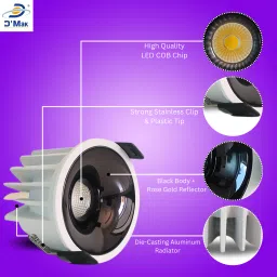 12W LED Creta COB Spot Light White Body Shining Black Reflector NW 2 Ceiling Light Ceiling Lamp-14