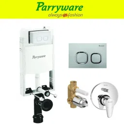 Half Frame Concealed Cistern, with divater body upper uno set of 1 pic 120 Dual Flush Tank-9