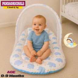 Cotton Infants Washable Mosquito Net Baby Bedding for New Born Baby Bedding Set with Pillow StrongZipper Mosquito Net-26