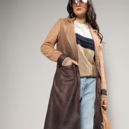Soft Sherpa Self Design Coat For Women-image-57