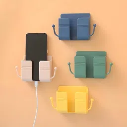 Mobile Holder Storage Case Stand with Hole for Phone Charging 2 Pcs Multicolor Hook 2-25