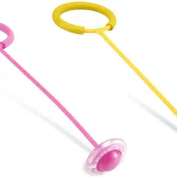 Skip Ball, Jump Ropes Sports Swing Ball & Hyun Dance Flash Kids Exercise Coordination Balance Hoop Jump Toy Upgraded Ankle Skip One-Legged Jumping Ring for Boys and Girls (2 Pcs)-6