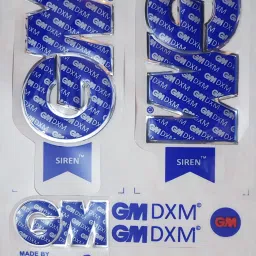 GM 3D Embossed Premium Quality Tape Replacement Sticker Bat Sticker-image-6