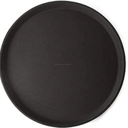 Plastic Rubber Lined Bar Non-Slip Round Tray | 16 Inch Bar Tray Serving Set-28