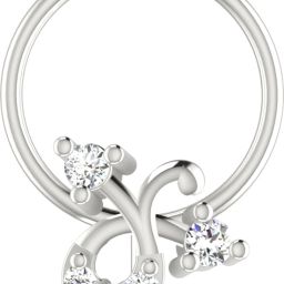 avsar Hetvi 18kt Diamond White Gold Nose Wire-image-74