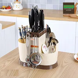 3 in 1 Empty Multi Functional Self Draining Organizer Chopsticks Basket Holder Plastic Cutlery Set-0