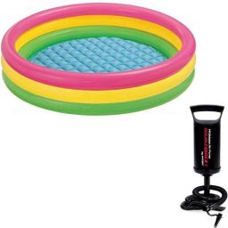 kids 3Ft Inflatable Bath Tub & Baby Swimming Pool with Air Pump (combo) (Multi color) Inflatable Swimming Pool-27