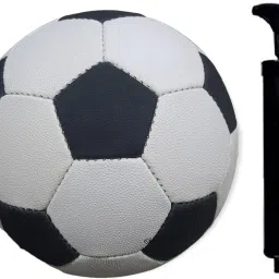 Football Size-5 With Pump Black and white Rugby Football (pack of 1) Football - Size: 5-image-72