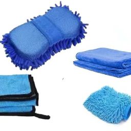 Car Cleaning Combo Pack Microfiber washing Sponge,gloves,kitchen towel set Combo-image-80