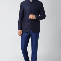 peter england Men Single Breasted Checkered Suit-picture-32