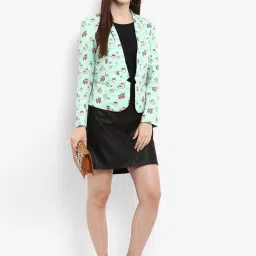 Women Printed Single Breasted Casual Blazer-image-41