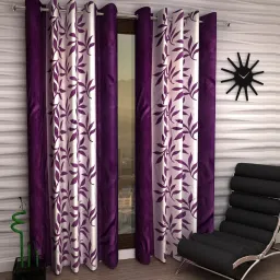 214 cm (7 ft) Polyester Semi Transparent Door Curtain (Pack Of 2)-image-5