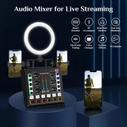 urban infotech Pro Live Sound Card Mixer with Voice Effects & Audio Controls Digital Sound Mixer image 5