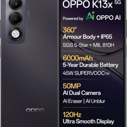 K13x 5G 6000mAh and 45W SUPERVOOC Charger & AI (Midnight Violet, 128 GB)-16