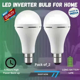Rechargeable Emergency Bulb Inverter Bulb for home 4Hr battery backup_Pack2 Y260 4 hrs Bulb Emergency Light-image-87